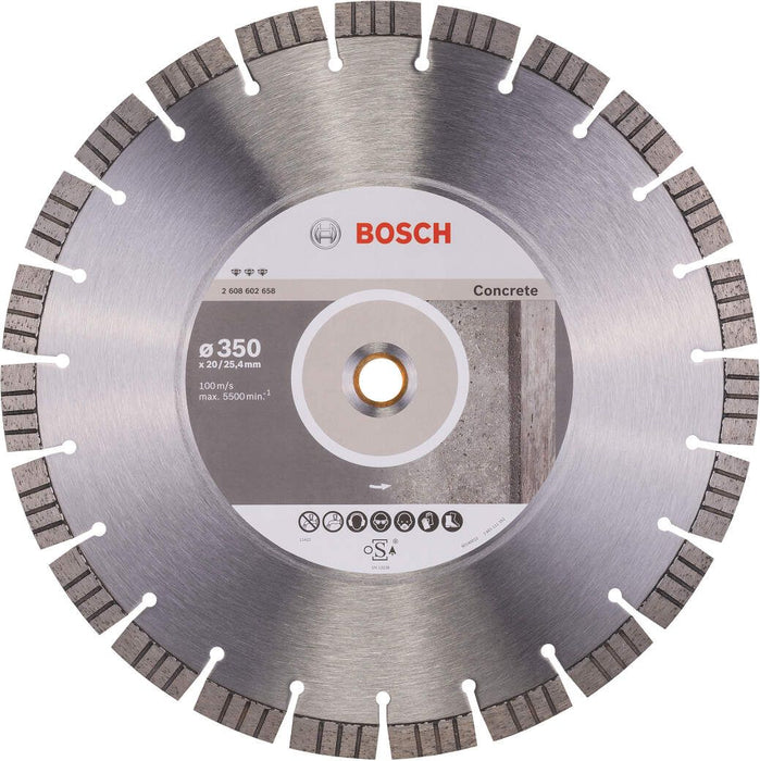 Bosch dijamantska rezna ploča Best for Concrete 350 x 20,00+25,40 x 3,2 x 15 mm - 2608602658