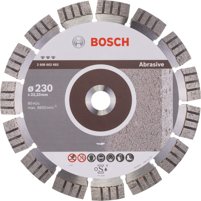 Bosch dijamantska rezna ploča Best for Abrasive 230 x 22,23 x 2,4 x 15 mm - 2608602683