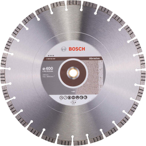 Bosch dijamantska rezna ploča Best for Abrasive 400 x 20,00+25,40 x 3,2 x 12 mm - 2608602687