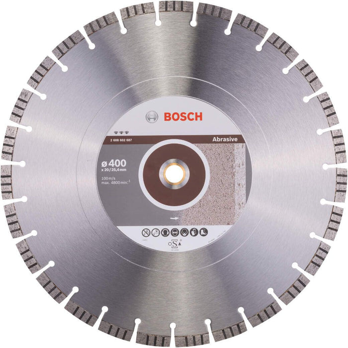 Bosch dijamantska rezna ploča Best for Abrasive 400 x 20,00+25,40 x 3,2 x 12 mm - 2608602687