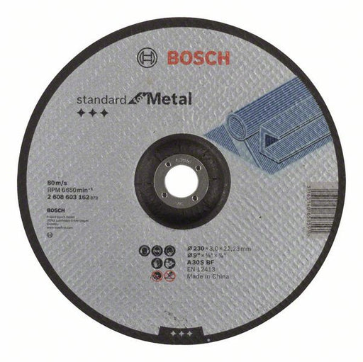 Bosch Rezna ploča ispupčena Standard for Metal A 30 S BF, 230 mm, 22,23 mm, 3,0 mm, Kolenasti