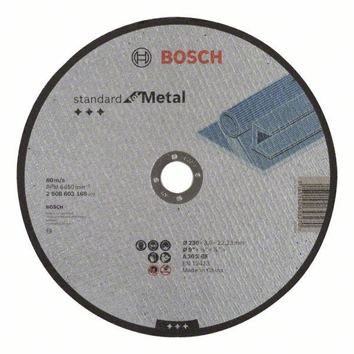 Bosch Rezna ploča ravna Standard for Metal A 30 S BF, 230 mm, 22,23 mm, 3,0 mm, Ravni