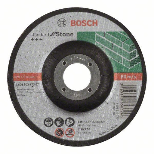 Bosch Rezna ploča ispupčena Standard for Stone C 30 S BF, 115 mm, 22,23 mm, 2,5 mm, Kolenasti