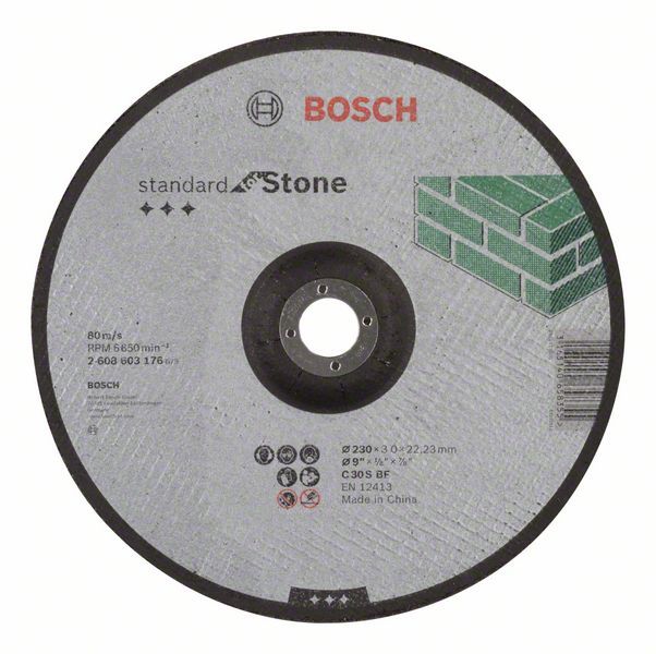 Bosch Rezna ploča ispupčena Standard for Stone C 30 S BF, 230 mm, 22,23 mm, 3,0 mm, Kolenasti