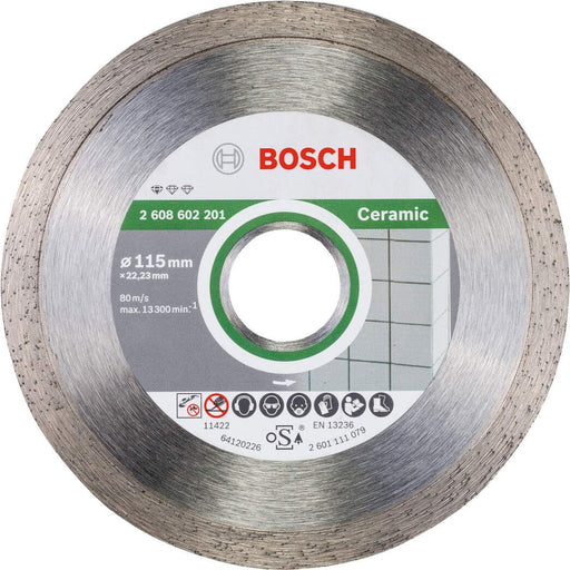 Bosch dijamantska rezna ploča Standard for Ceramic 115 x 22,23 x 1,6 x 7 mm pakovanje od 10 komada - 2608603231