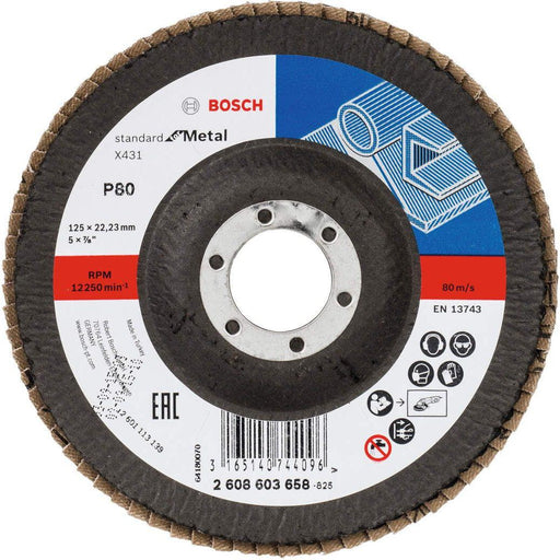 Bosch lamelni brusni disk X431, Standard for Metal 125 mm, 22,23 mm, 80 - 2608603658