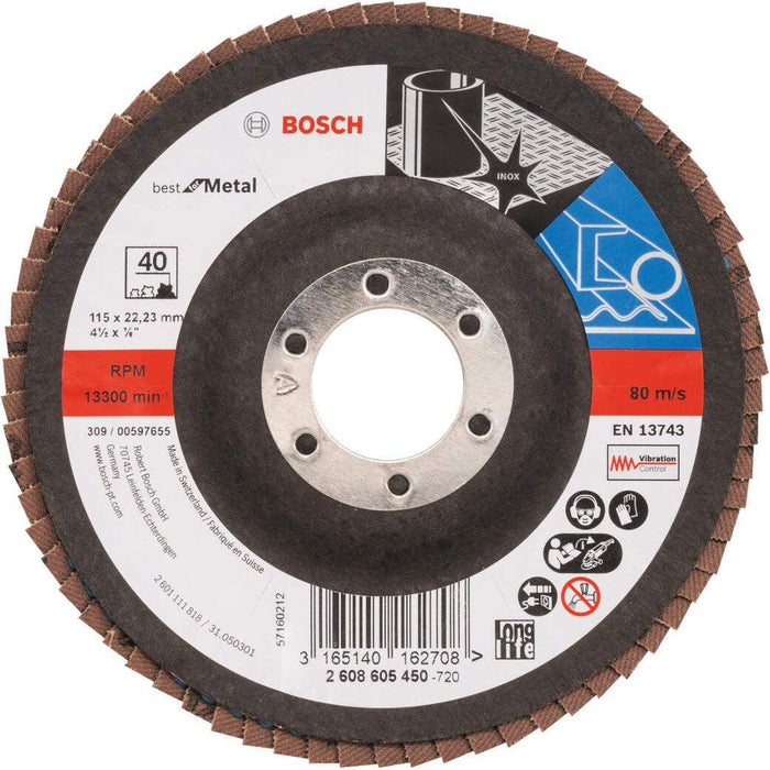Bosch lamelni brusni disk X571, Best for Metal Prečnik 115 mm