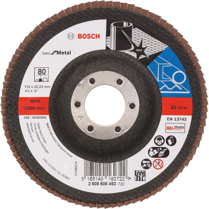 Bosch lamelni brusni disk X571, Best for Metal Prečnik 115 mm