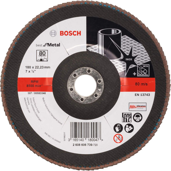 Bosch lamelni brusni disk X571, Best for Metal Prečnik 180 mm