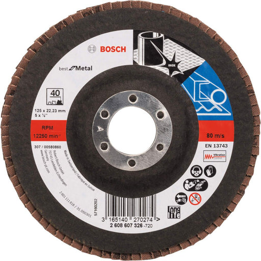 Bosch lamelni brusni disk X571, Best for Metal Prečnik 125 mm