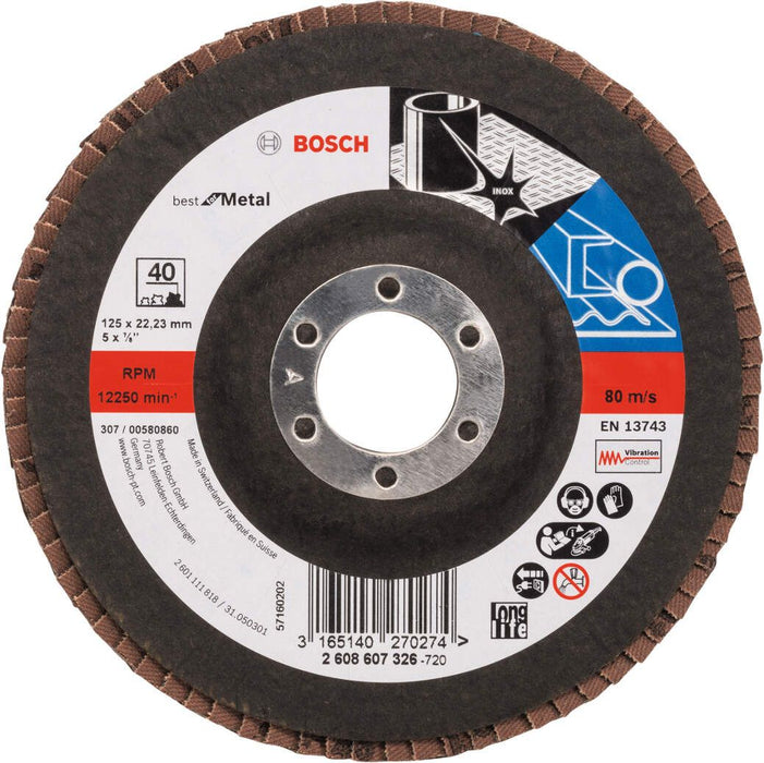 Bosch lamelni brusni disk X571, Best for Metal Prečnik 125 mm