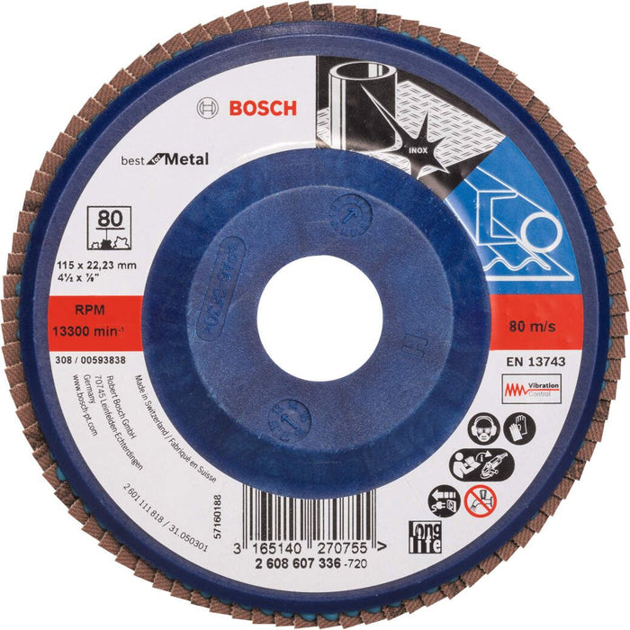 Bosch lamelni brusni disk X571, Best for Metal Prečnik 115 mm
