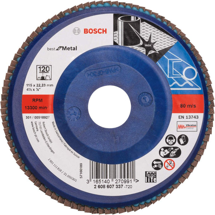 Bosch lamelni brusni disk X571, Best for Metal Prečnik 115 mm