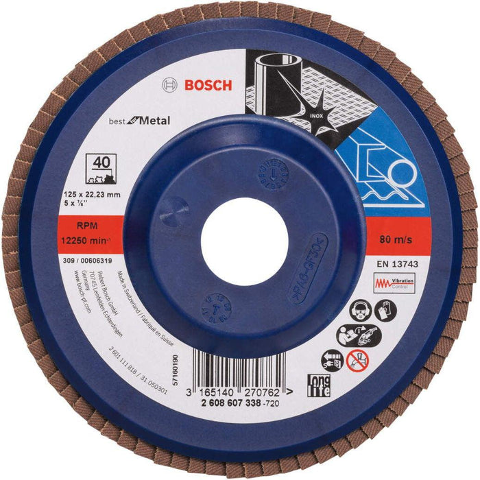 Bosch lamelni brusni disk X571, Best for Metal Prečnik 125 mm