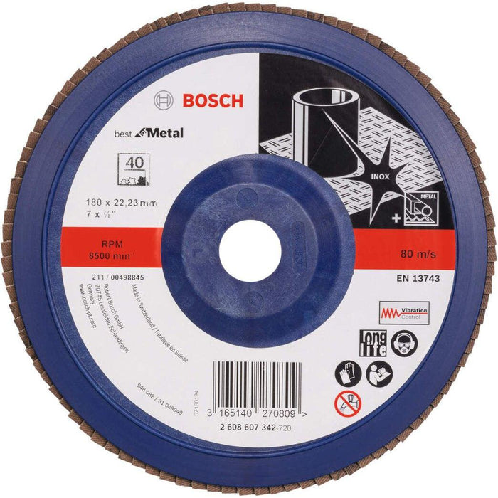 Bosch lamelni brusni disk X571, Best for Metal Prečnik 180 mm
