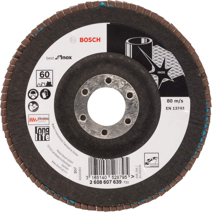 Bosch lamelni brusni disk X581, Best for Inox 125 mm, 22,23 mm, 60 - 2608607639