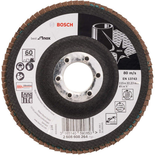 Bosch lamelni brusni disk X581, Best for Inox 115 mm, 22,23 mm, 60 - 2608608264