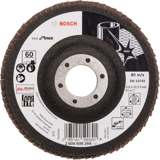 Bosch lamelni brusni disk X581, Best for Inox 115 mm, 22,23 mm, 60 - 2608608268