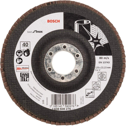 Bosch lamelni brusni disk X581, Best for Inox 125 mm, 22,23 mm, 40 - 2608608276