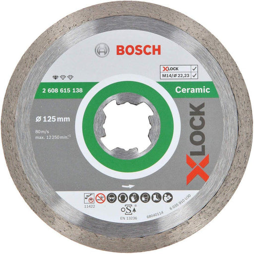 Bosch X-LOCK Standard for Ceramic dijamantska rezna ploča 125x22,23x1,6x7 - 2608615138