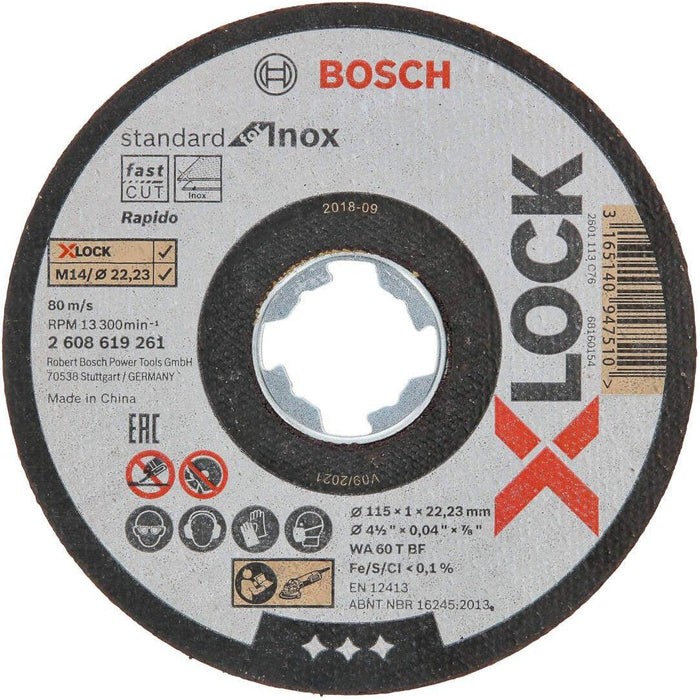 Bosch X-LOCK Standard for Inox 10x115x1x22,23 mm za ravno sečenje - 2608619266