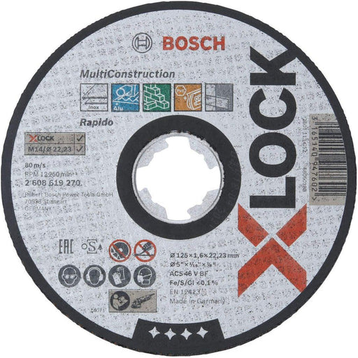 Bosch X-LOCK Multi Material 125x1,6x22,23, ravno sečenje - 2608619270