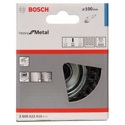 Bosch lončasta četka 100 mm, 0,5 mm, M14 - 2608622010