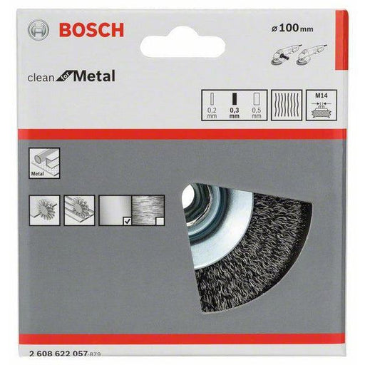 Bosch konusna četka 100 mm, 0,3 mm, M14 - 2608622057