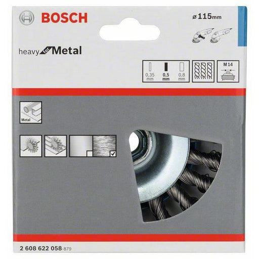 Bosch konusna četka 115 mm, 0,5 mm, M14 - 2608622058