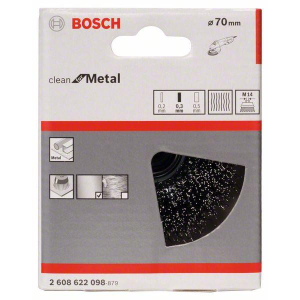 Bosch lončasta četka 75 mm, 0,3 mm, M14 - 2608622098