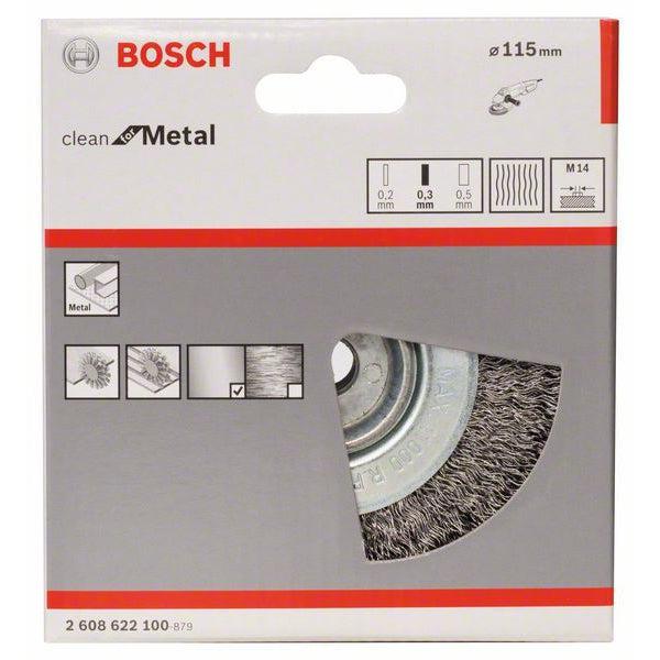 Bosch pločasta četka 115 mm, 0,3 mm, M14 - 2608622100