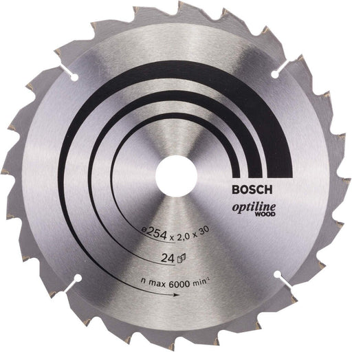 Bosch list kružne testere Optiline Wood 254 x 30 x 2,0 mm, 24 - 2608640434