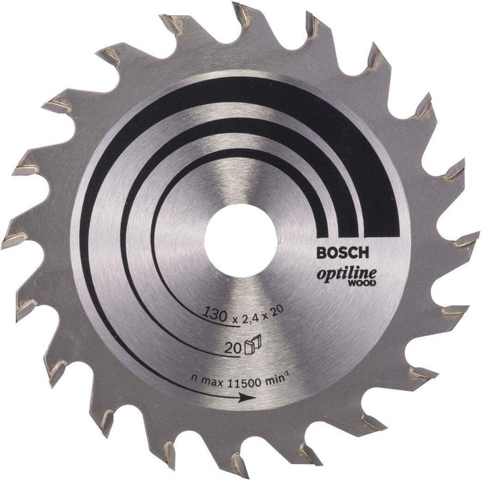 Bosch list kružne testere Optiline Wood 130 x 20/16 x 2,4 mm, 20 - 2608640582