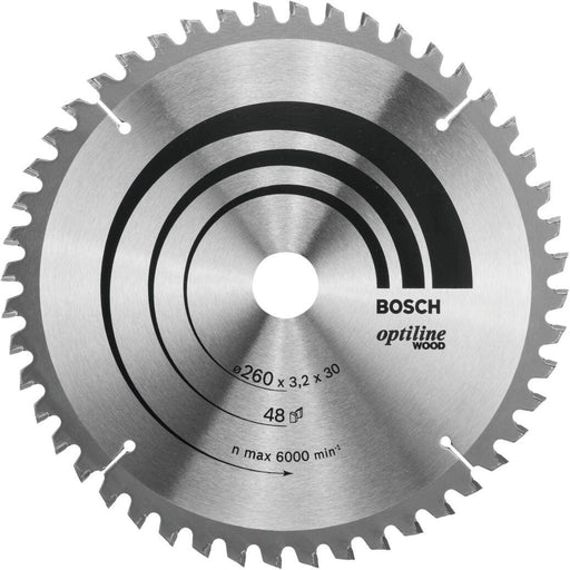 Bosch list kružne testere Optiline Wood 260 x 30 x 3,2 mm, 48 - 2608641202