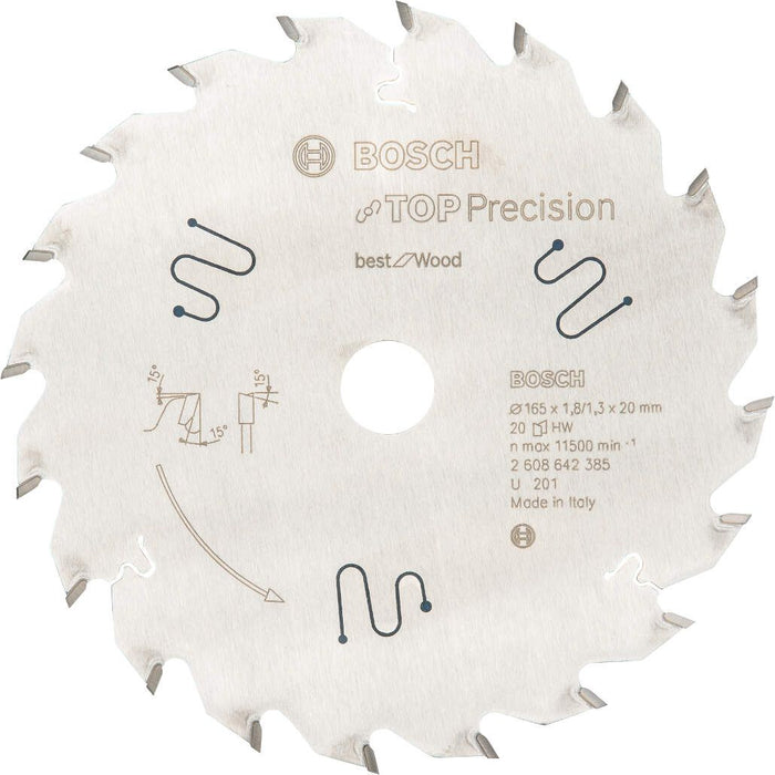 Bosch list kružne testere Top Precision Best for Wood 165 x 20 x 1,8 mm, 20 - 2608642385