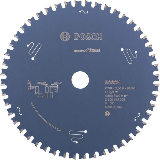 Bosch list kružne testere Expert for Steel 184 x 20 x 2,0 mm, 48 (2608643055)