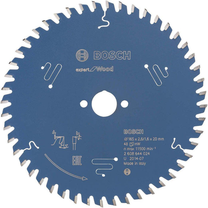 Bosch list kružne testere Expert for Wood 165 x 20 x 2,6 mm, 48 - 2608644024