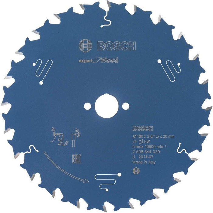 Bosch list kružne testere Expert for Wood 180 x 20 x 2,6 mm, 24 - 2608644029