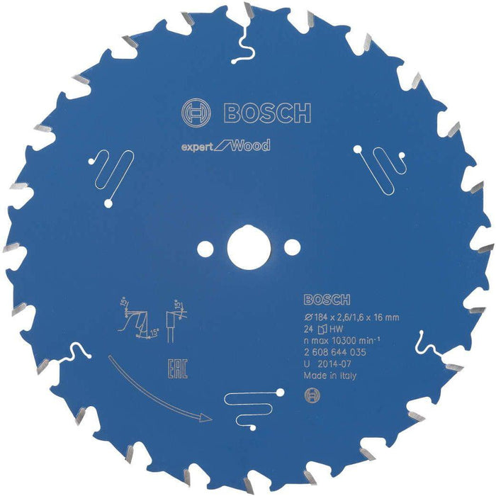 Bosch list kružne testere Expert for Wood 184 x 16 x 2,6 mm, 24 - 2608644035