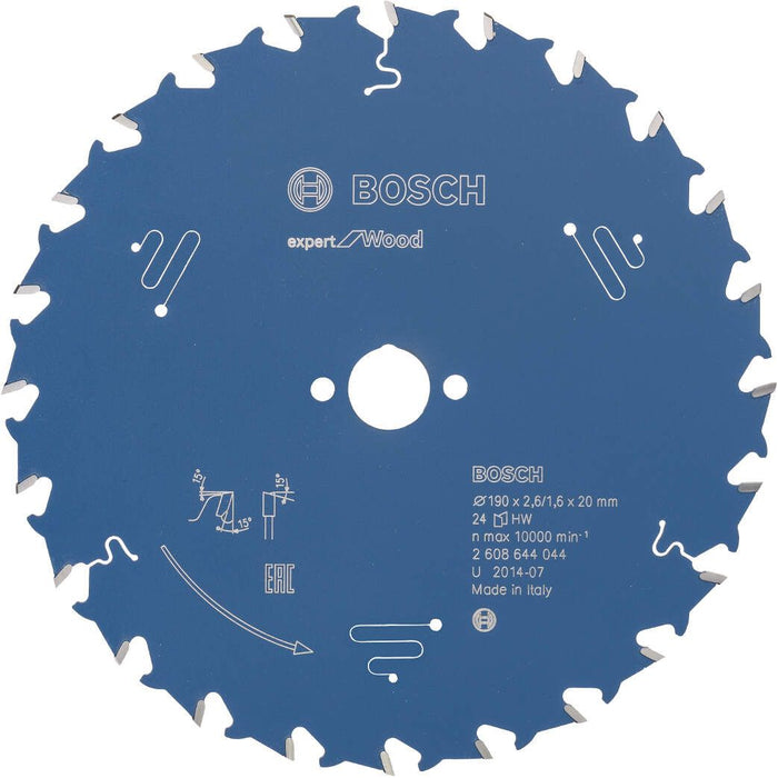 Bosch list kružne testere Expert for Wood 190 x 20 x 2,6 mm, 24 - 2608644044