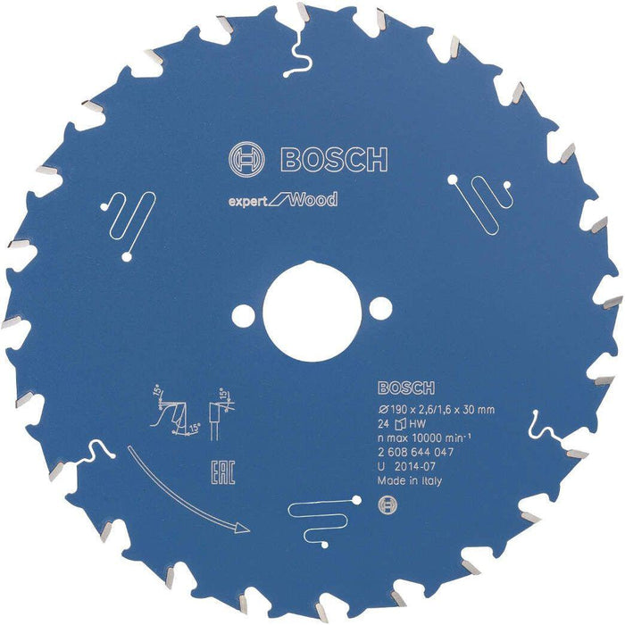 Bosch list kružne testere Expert for Wood 190 x 30 x 2,6 mm, 24 - 2608644047