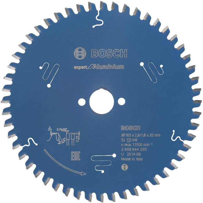 Bosch list kružne testere Expert for Aluminium 165 x 20 x 2,6 mm, 52 - 2608644095