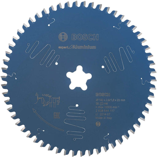 Bosch list kružne testere Expert for Aluminium 190 x 2,6 mm, 58 - 2608644117