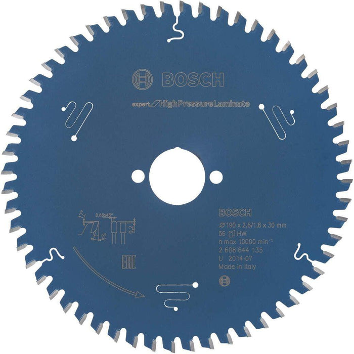 Bosch list kružne testere Expert for High Pressure Laminate 190 x 30 x 2,6 mm, 56 - 2608644135