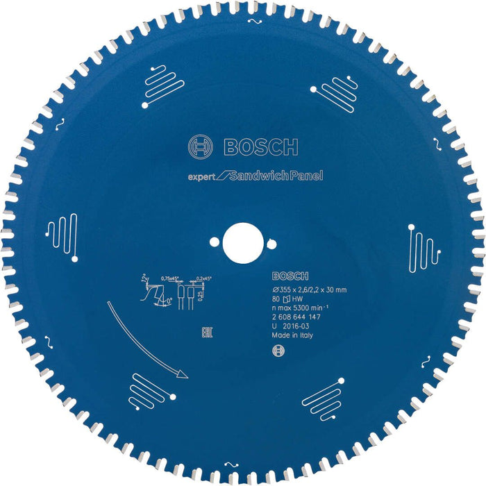Bosch list kružne testere Expert for Sandwich Panel 355 x 30 x 2,6 mm, 80 [2608644147]