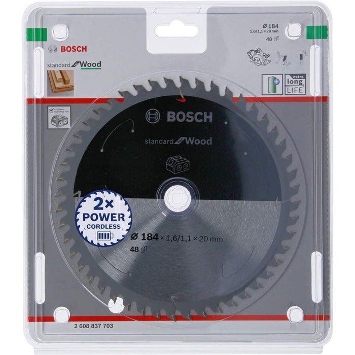 Standard for Wood list kružne testere za akumulatorske testere 184x1,6x20 T48