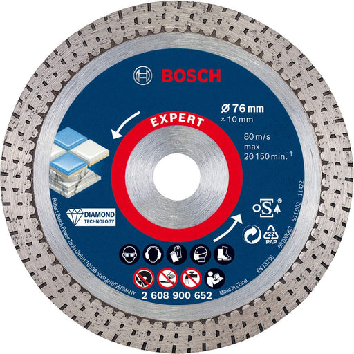 Bosch EXPERT HardCeramic 76 mm dijamantska rezna ploča od 76 x 1,5 x 10 mm - 2608900652