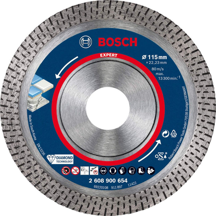 Bosch EXPERT HardCeramic dijamantska rezna ploča od 115x22,23x1,4x10 mm - 2608900654