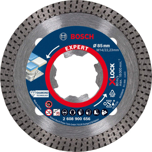 Bosch EXPERT HardCeramic X-LOCK dijamantska rezna ploča od 85 x 22,23 x 1,6 x 7 mm - 2608900656