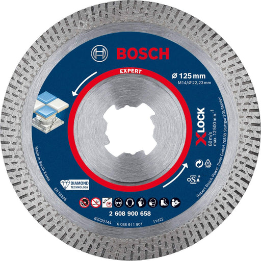 Bosch EXPERT HardCeramic X-LOCK dijamantska rezna ploča od 125x22,23x1,4x10 mm - 2608900658